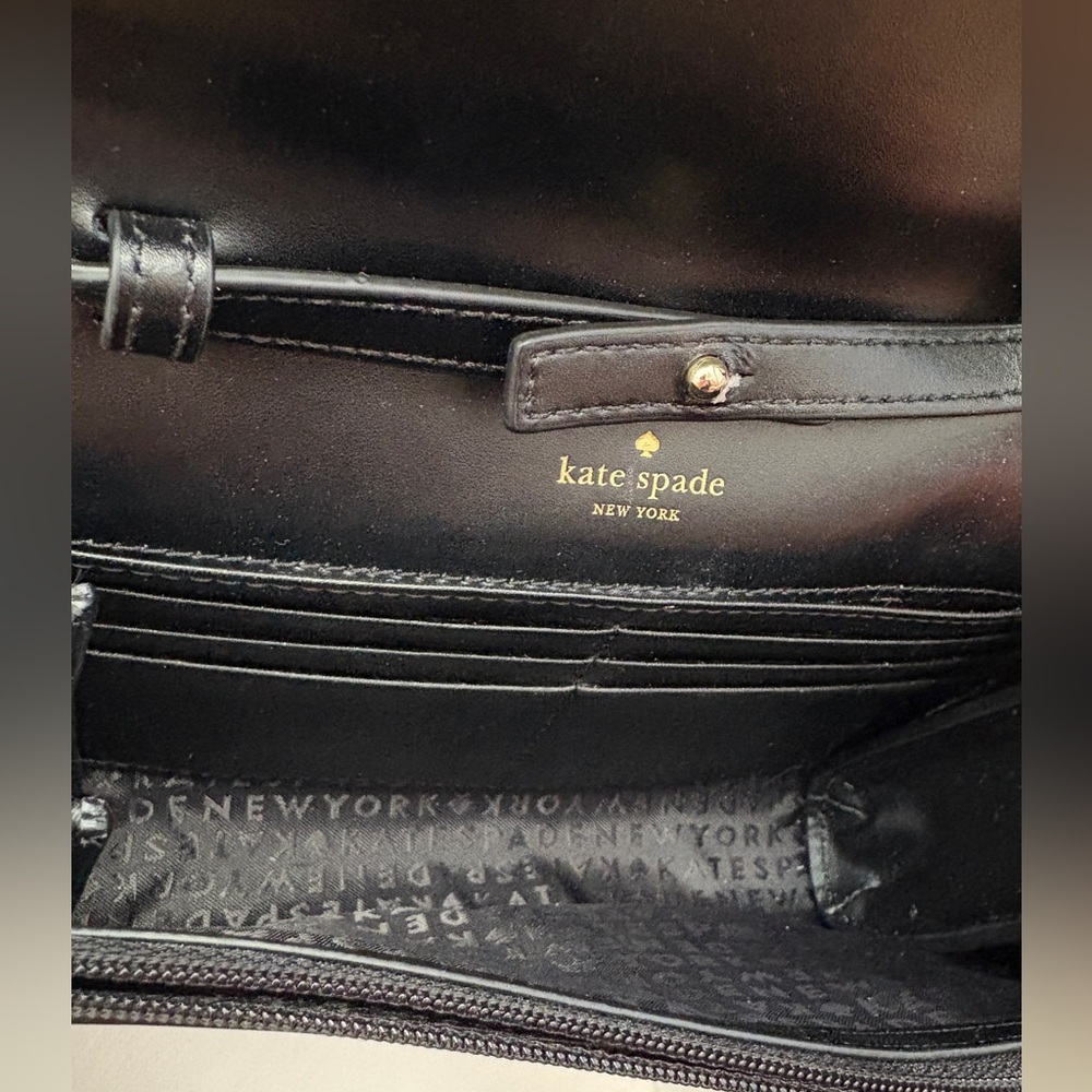 Kate Spade Black Crossbody Bag with glitter edging - Picture 10 of 14